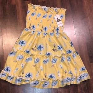 Yellow floral dress